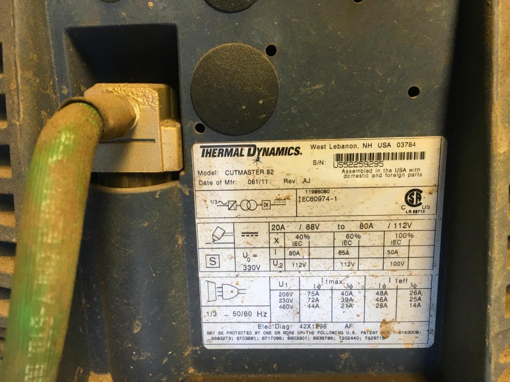 2011 Thermal Dynamics Cut Master 82 plasma cutter; s/n US52259295.