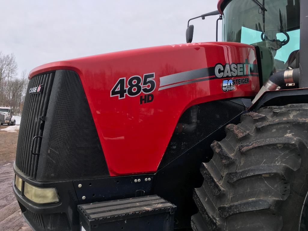 2008 Case IH Steiger 485HD tractor; CHA; 4x4; 800/70R38 axle duals; 16-speed powershift trans;