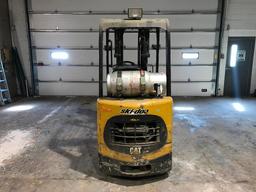 1998 Caterpillar GC18K cushion tire forklift; LP gas engine; 3,500 lb capacity; 186in lift; side