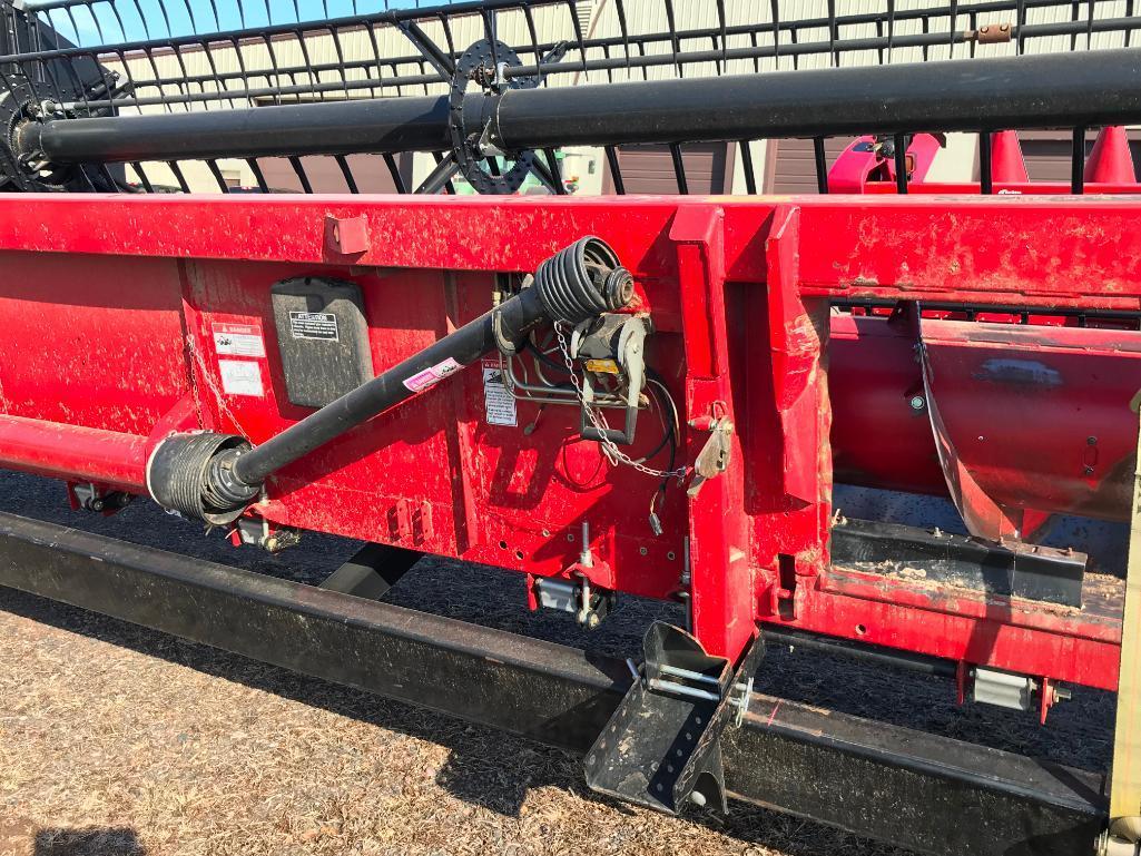 2011 Case IH 3020 35ft flex head; Crary air reel; full finger auger; s/n YBZL56978. (Head wagon