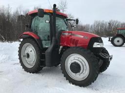 2013 Case IH Maxxum 125 tractor; CHA; MFD; powershift trans; 380/90R46 rear tires; 320/85R34 front