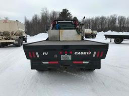 2003 Ford F-650 XLT flatbed truck; single axle; Cummins 5.9L diesel engine; manual trans; 12ft steel