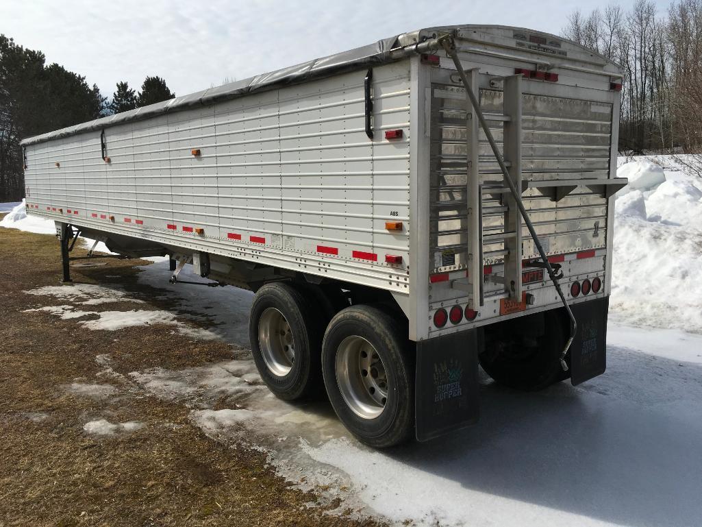 2007 Timpte Super Hopper 42ft grain trailer; air ride suspension; Shur-Lok tarp; 66in sides; 96in