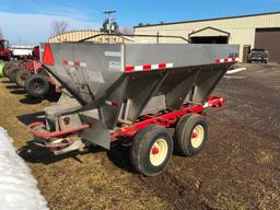 2003 AG Systems AG-500 stainless steel fertilizer spreader wagon; tandem axle; single spinner;