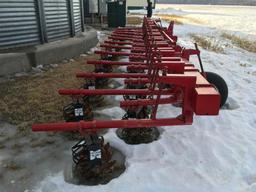 Lilliston 12-row 3pt mount rotary cultivator; 30in spacing; 4-spider units; hyd fold; gauge wheels.