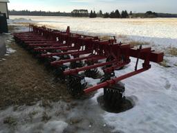 Lilliston 12-row 3pt mount rotary cultivator; 30in spacing; 4-spider units; hyd fold; gauge wheels.