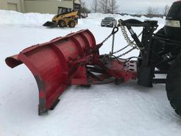 Frink 11ft hyd angle snow plow blade; fits Case IH MX150 & MX170 tractors; s/n 3611PPT-15LL. (Case
