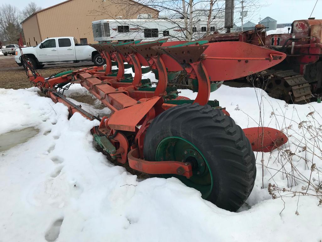 Kverneland PB 100-9 5-bottom roll over semi mount plow; vari width; ASR; s/n 1527.