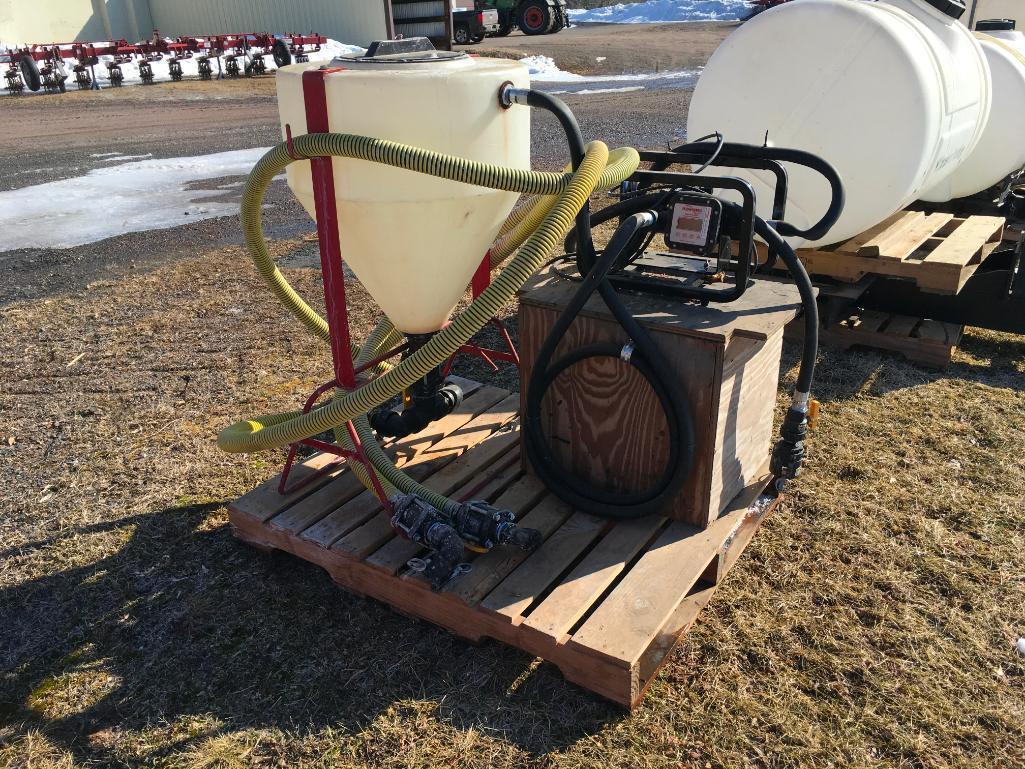 Farm Chem Batchmate chemical inductor w/ electric meter pump.