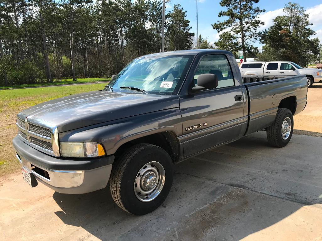 (TITLE) 2002 Dodge Ram 2500 pickup truck; 2x4; V-8 gas; auto; 8ft box; 149,485 miles; vin