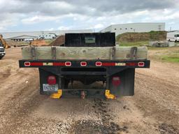 (TITLE) 1994 Ford Super Duty flatbed truck; 2x4; 7.3L diesel engine; auto; DRW; 14ft stake rack;