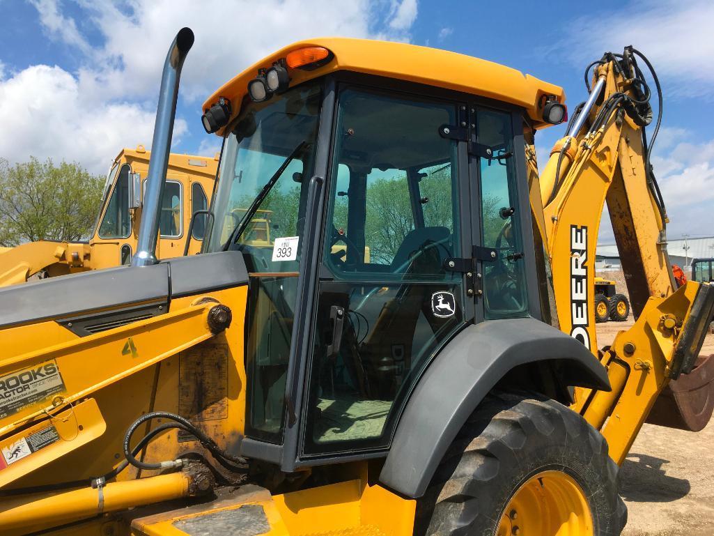 2006 John Deere 310SG tractor loader backhoe; cab w/ AC; ext hoe; powershift trans; ride control;