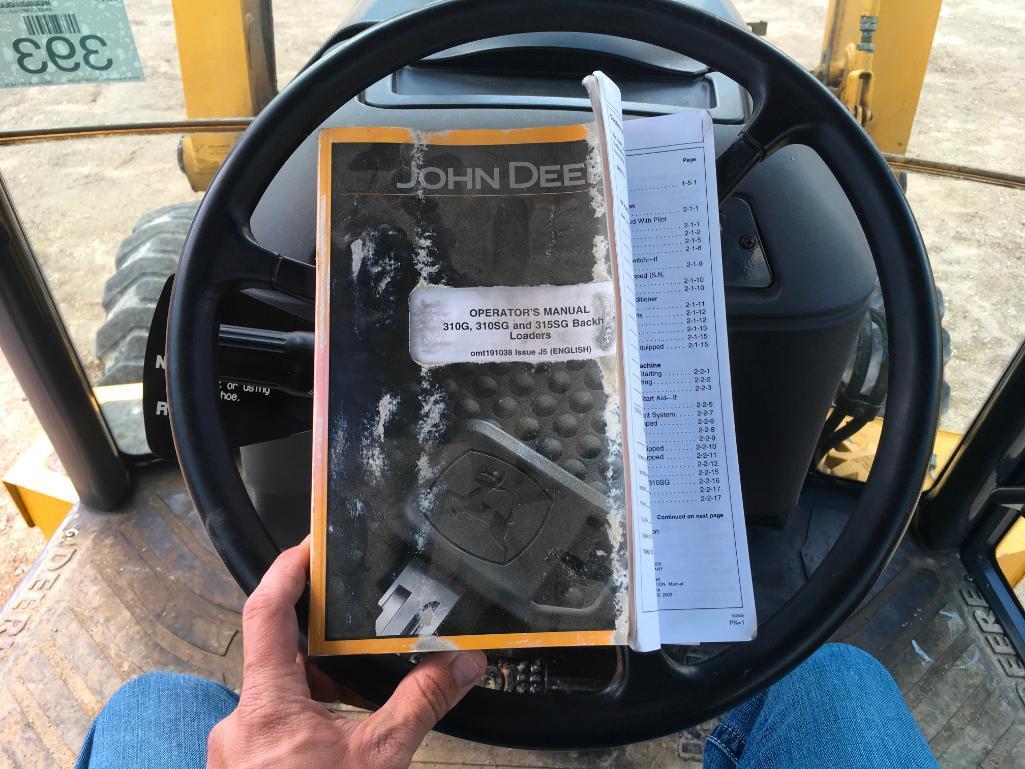 2006 John Deere 310SG tractor loader backhoe; cab w/ AC; ext hoe; powershift trans; ride control;