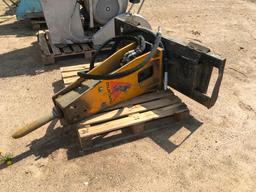 Mustang MH-23M skid steer mount hydraulic breaker attachment; s/n MH23B1269.