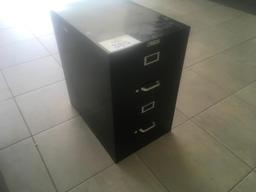 Century 2-drawer black legal file cabinet.