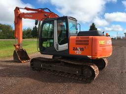 2011 Hitachi ZX 120-3 excavator; cab w/ AC; 20" pads; Isuzu engine; rear view camera; 34" pin on