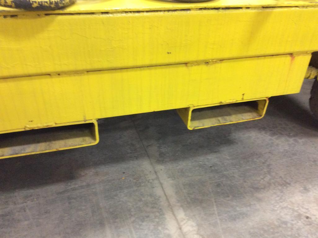 38in x 8ft 20-ton 4-wheel steer machinery moving cart. (NO CONTENTS INCLUDED)