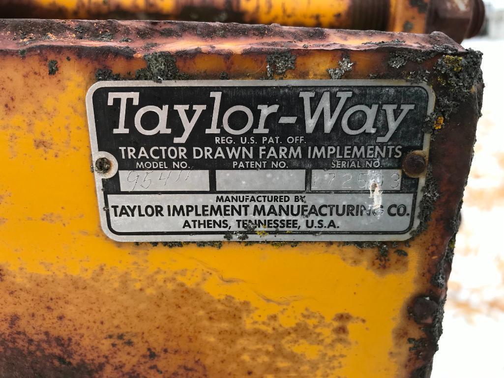 Taylor Way 95411 6-row 3pt no till cultivator; s/n 172503.