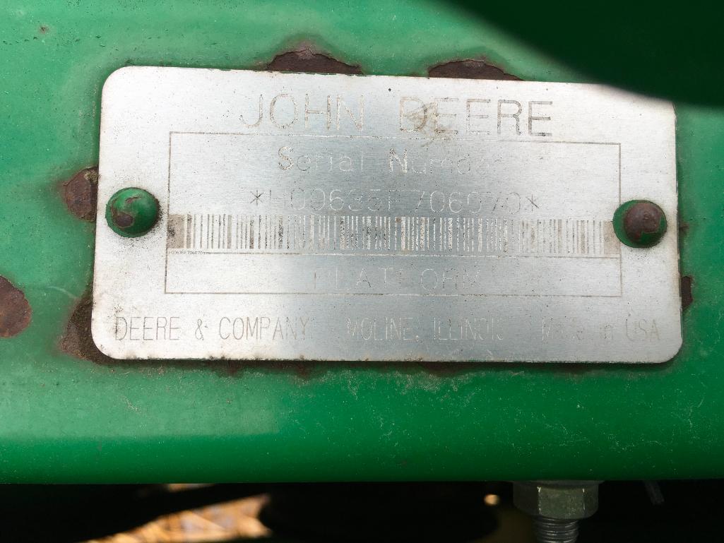 2004 John Deere 635F 35' hydraflex head; stone dam; H00635F706070.