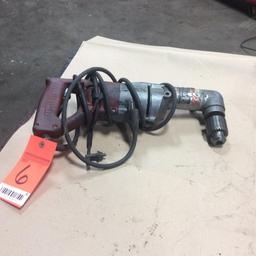 Milwaukee 1/2" right angle drill w/ tool box.