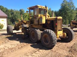 Austin Western 3566 motor grader; Detroit diesel; side shift moldboard; s/n 6408.