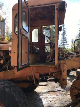 Austin Western 366 motor grader w/ scarifier; side shift moldboard; GM diesel; shows 4,383 hours;