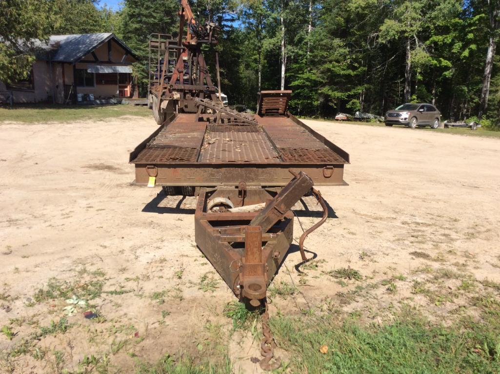 Miller tandem axle tilt top trailer; duals; pintle hitch.