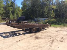 Miller tandem axle tilt top trailer; duals; pintle hitch.