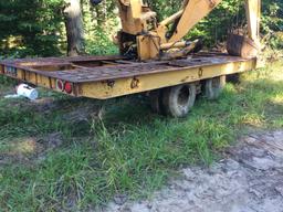 8' x 16' tandem axle tilt top trailer; ramps; duals; pintle hitch.