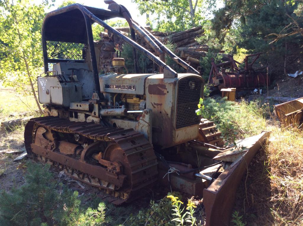 John Deere 450 crawler dozer; 6-way; canopy w/ John Deere winch; (Non-Running).