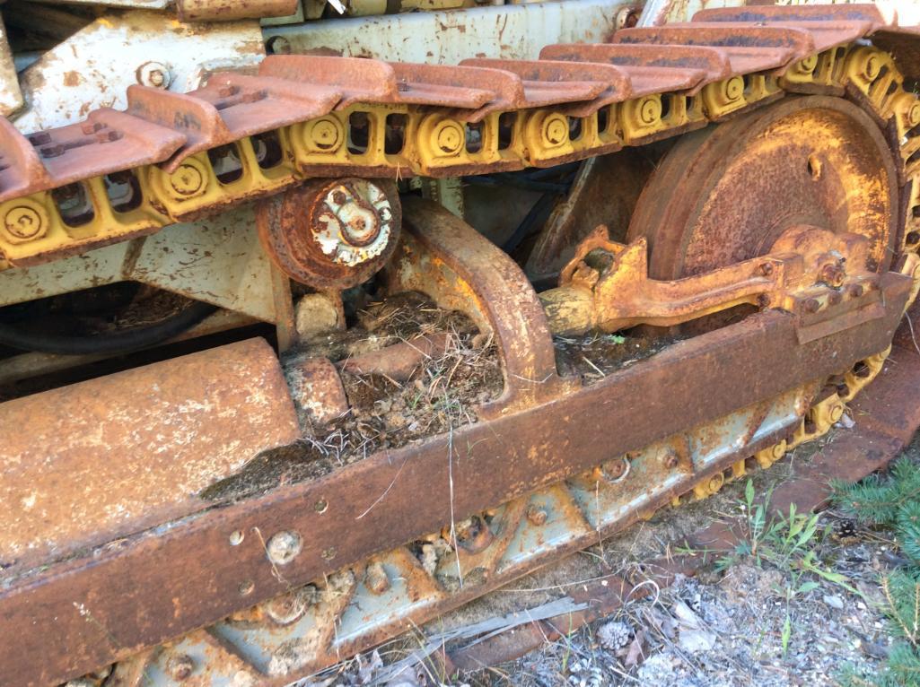 John Deere 450 crawler dozer; 6-way; canopy w/ John Deere winch; (Non-Running).