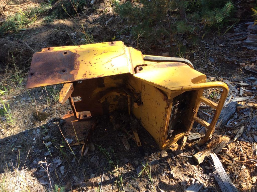 John Deere 550C crawler dozer frame & engine; 6-way blade; canopy; s/n 3436897; (Parts Only).