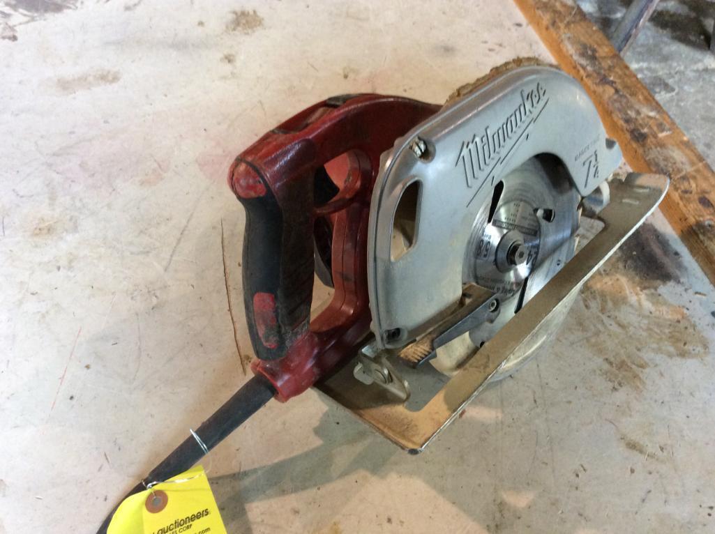 Milwaukee 7 1/4" circular saw.