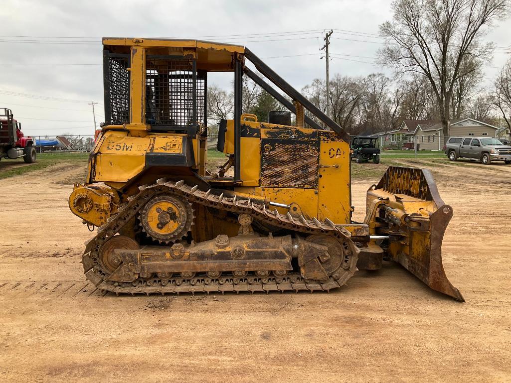 1997 Caterpillar D5M XL crawler dozer; cab; Allied winch; 6 way blade; 2,075 hours showing; s/n