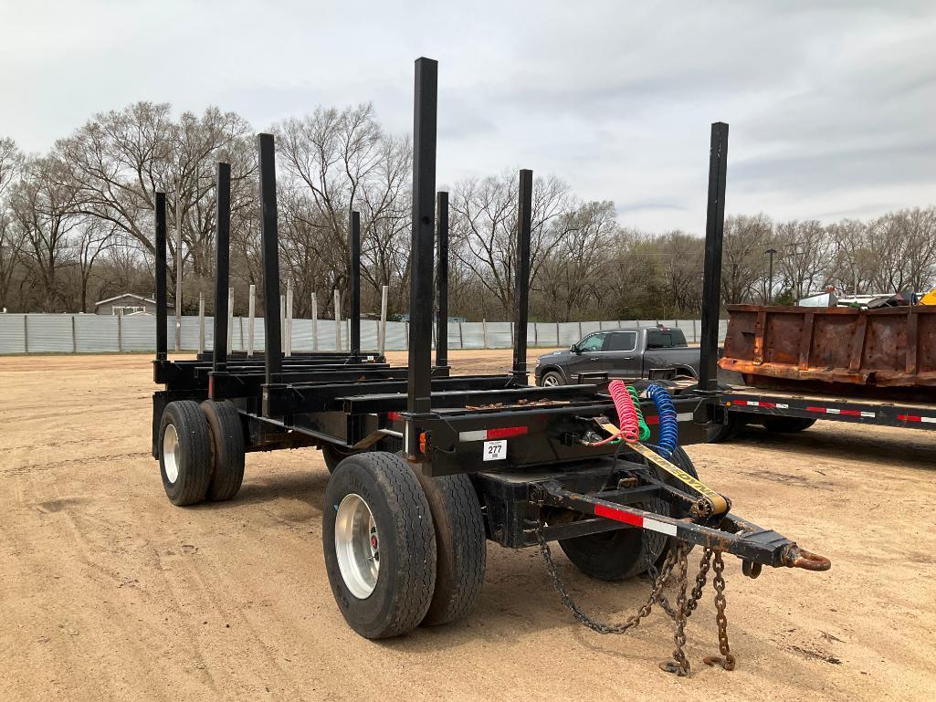 (TITLE) 2015 Shop Built 2-axle 18' log pup trailer; 11R 22.5 tires; aluminum wheels, air ride; steel