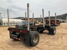 (TITLE) 1999 Rosa 2-axle 18' log pup trailer; 11R 22.5 tires, aluminum wheels, air ride; aluminum