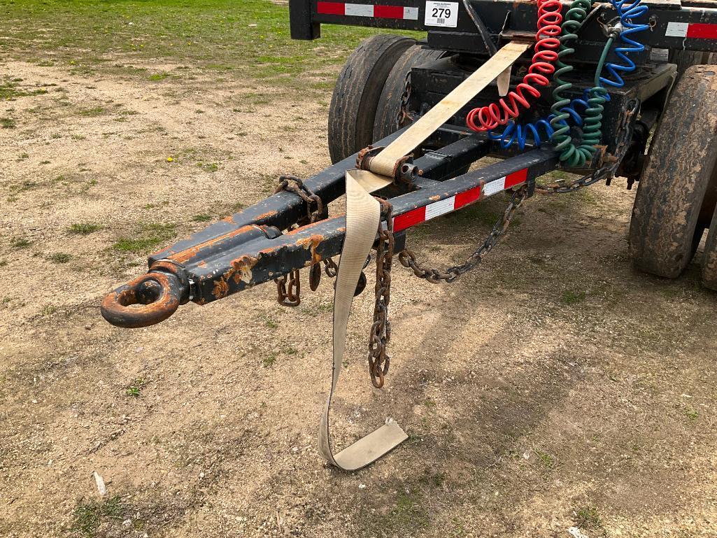 (TITLE) 1981 Cedar 2-axle 16' log pup trailer; 11R 22.5 tires, spring ride; steel stakes; s/n