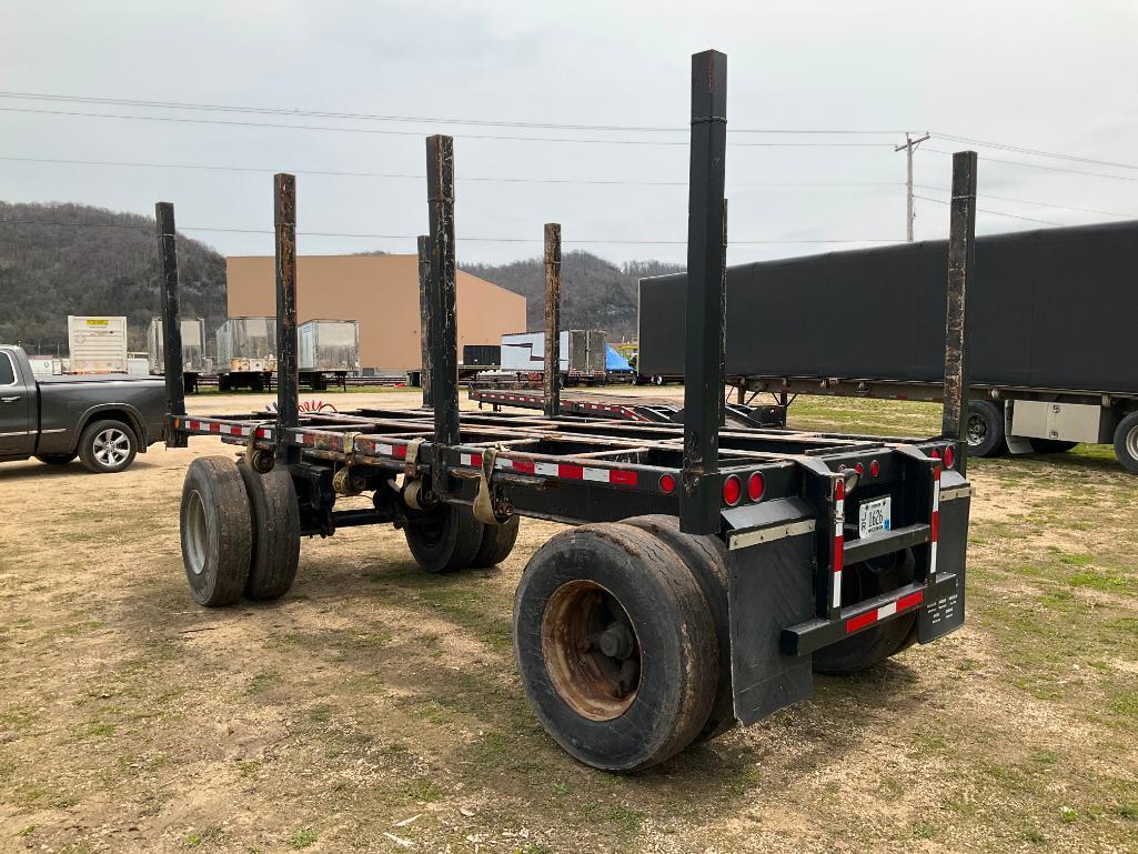 (TITLE) 1981 Cedar 2-axle 16' log pup trailer; 11R 22.5 tires, spring ride; steel stakes; s/n