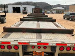 (TITLE) 1996 Benson 48' x 96" aluminum 10' spread axle flatbed trailer, air ride; bunks and