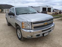 (TITLE) 2012 Chevrolet 1500 Silverado LT 4x4 ext. cab pickup truck; 5.3 L engine; 186,515 miles