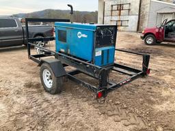 Miller Big Blue 400 D welding/generator, Deutz diesel engine; mounted on single axle trailer; 1,452