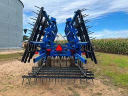 2014 Landoll 8530-22 22' soil finisher, rock flex disk gang, 5 bar spike harrow, walking tandem base