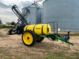 2011 Demco HP-500 pull type sprayer, 45' hyd. booms, 500-gallon poly tank, 11.2 x 38 tires, 540 PTO