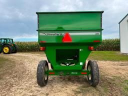 2011 Unverferth 325 gravity wagon, 400-bushel capacity, Unverferth RG 13 4-wheel wagon, 11R22.5