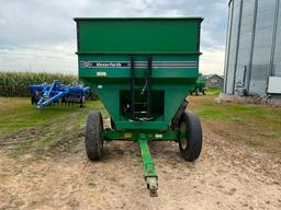 1996 Unverferth 325 gravity wagon, 400-bushel capacity, Unverferth G13 4-wheel wagon, 11R22.5 tires,