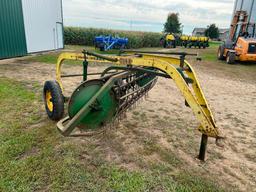 John Deere 894A 4-bar hay rake, rubber mount teeth, SN: 39556.