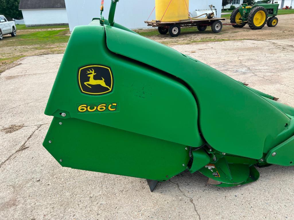 2015 John Deere 606C Stalk Master 6-row chopping corn head, hyd. deck plates, knife rolls, transport