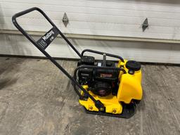 NEW Mustang LF88D gas powered plate compactor, Loncin 196cc engine, water tank.