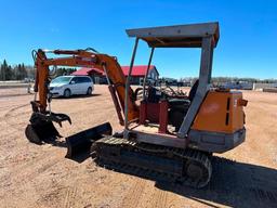 Takeuchi F3 Tiger excavator, OROPS, steel tracks, hyd thumb, front blade, runs & operates, 3,773 hrs