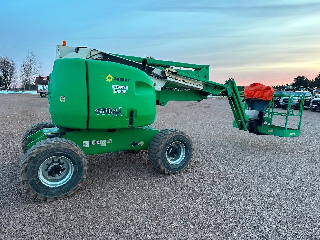 2012 JLG 450AJ Series II boom lift, 4x4, Deutz diesel engine, 45' lift, jib, 33x15.5-16.5 tires,